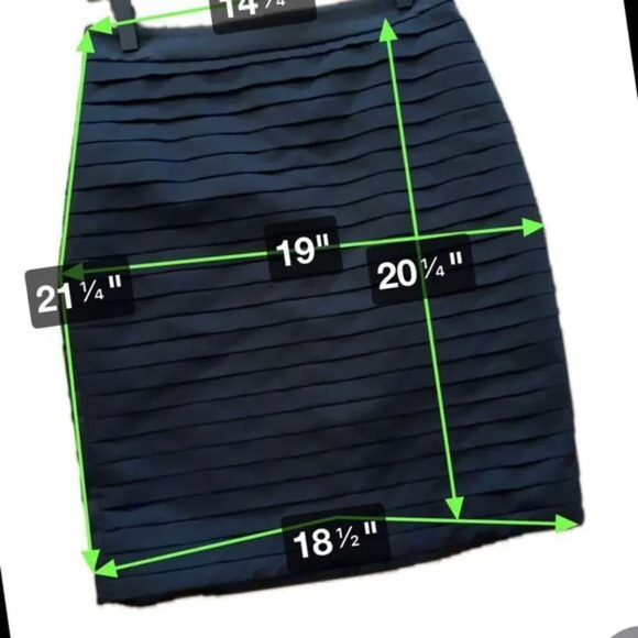 H&M Tiered‎ Pencil Skirt Black Size 0 - Picture 4 of 4